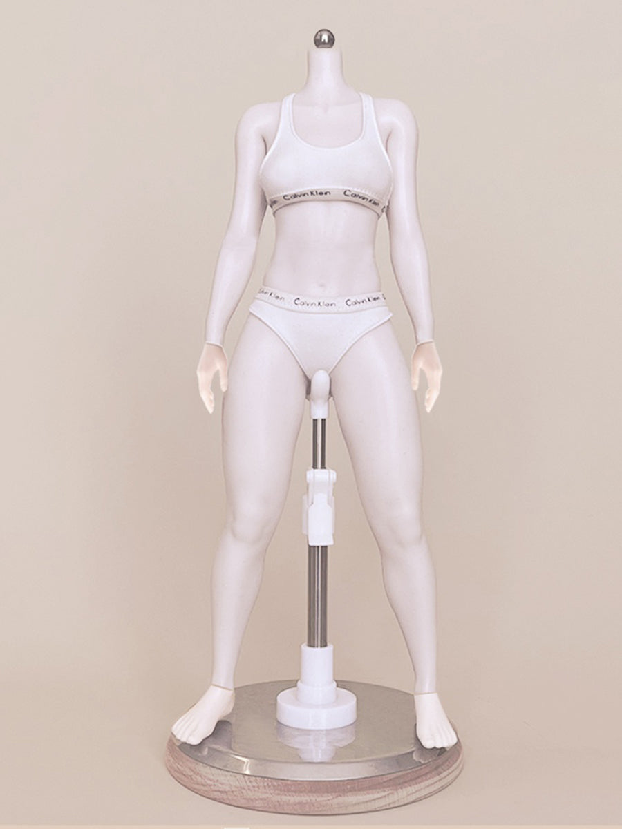 PDTOYS Seamless Platinum Silicone Standard Female Body S402 Detachable Hands and Feet Pale Skin with Body Makeup