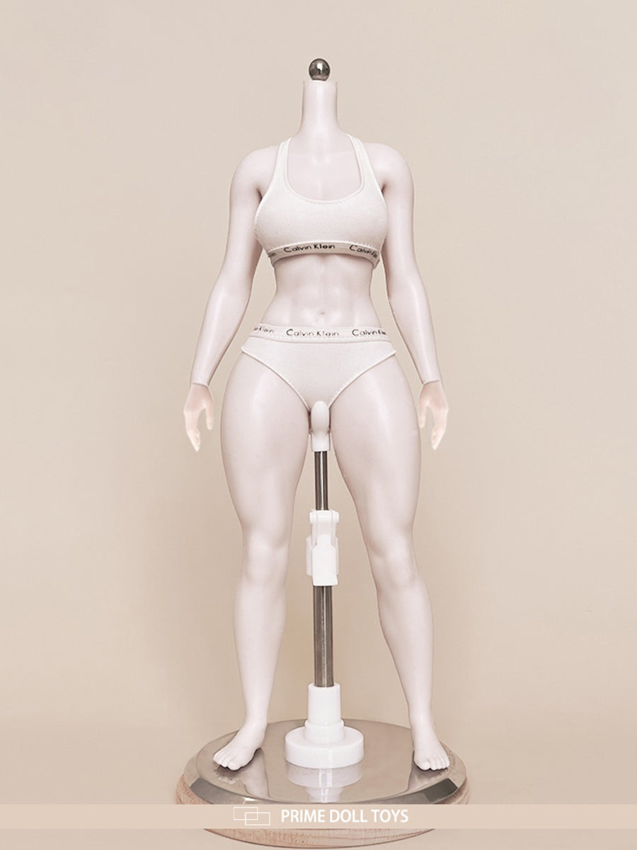 PDTOYS Seamless Platinum Silicone Thick Legs Female Body S301 Detachable Hands & Integrated Feet Pale Skin with Body Makeup