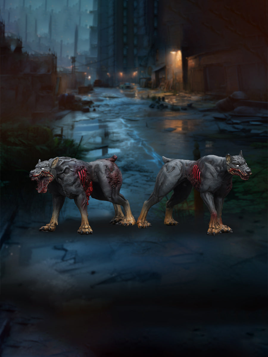 JOYTOY 1/12 Dark Source Zombie Fiqure Zombie Police Dogs JT01642 Scene Base For Action Figurine