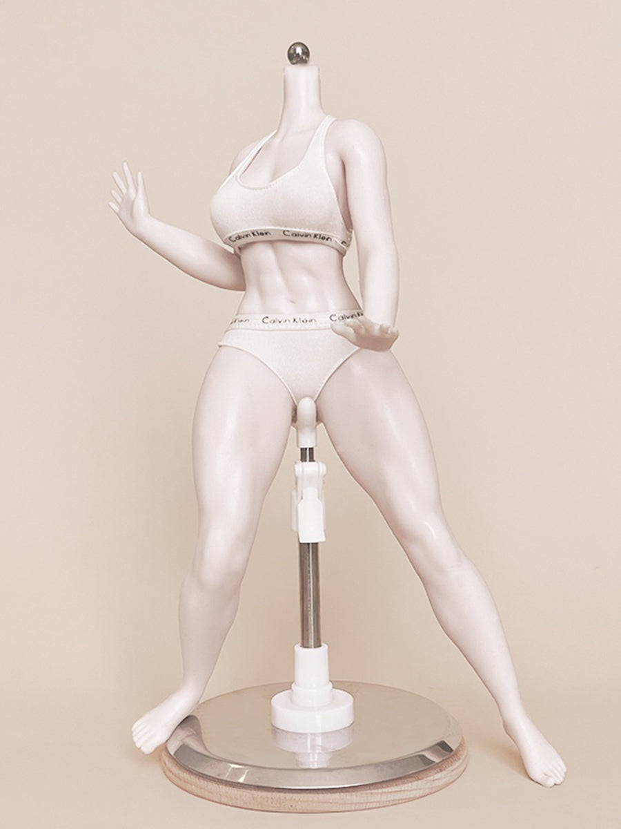 PDTOYS Seamless Platinum Silicone Thick Legs Female Body S3 Integrated Hands & Feet Pale Skin with Body Makeup Articulated Fingers