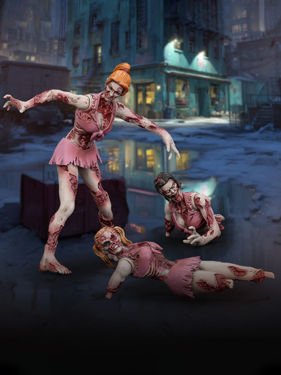 (Only Shipped to the US) JOYTOY 1/25 Dark Source Zombie Figure CheerLeaders JT01574 Action Figures