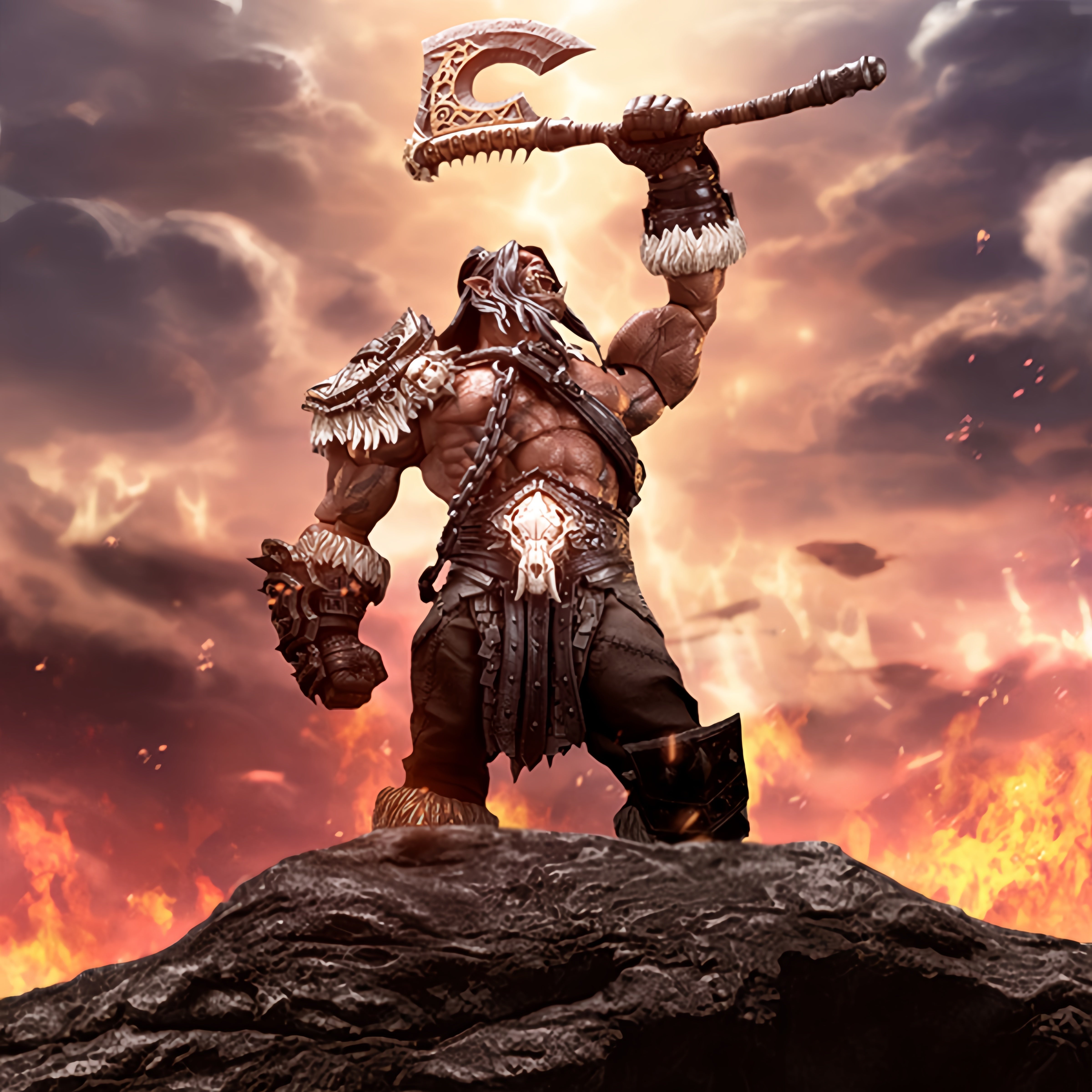 Hero toys Tribal War Song Great Chieftain: Orc Warrior 1/10 Scale Action Figure