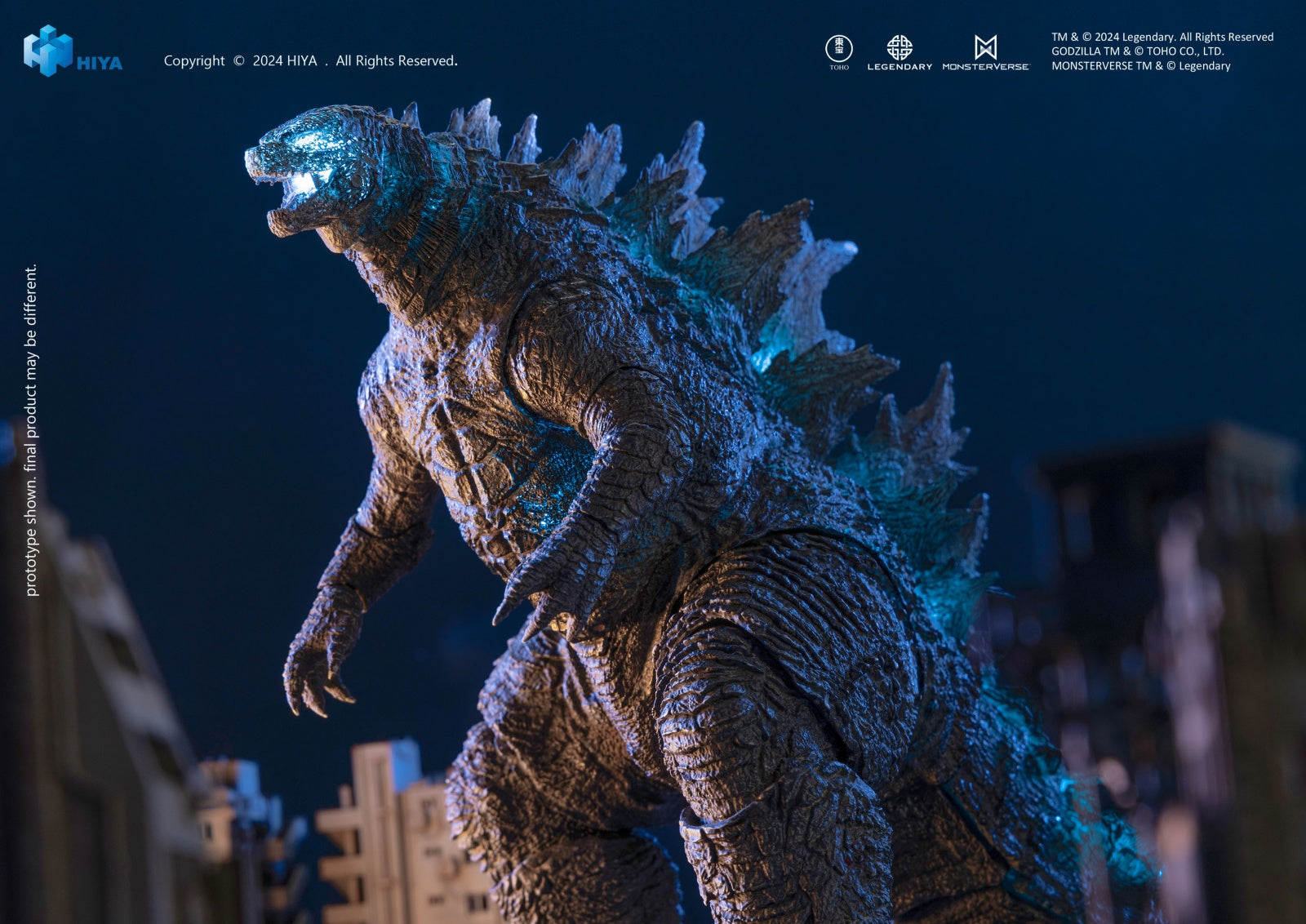HIYA Godzilla vs. Kong 2021: Thermal Ray Godzilla Light-Up Version EXQUISITE BASIC+ Action Figure