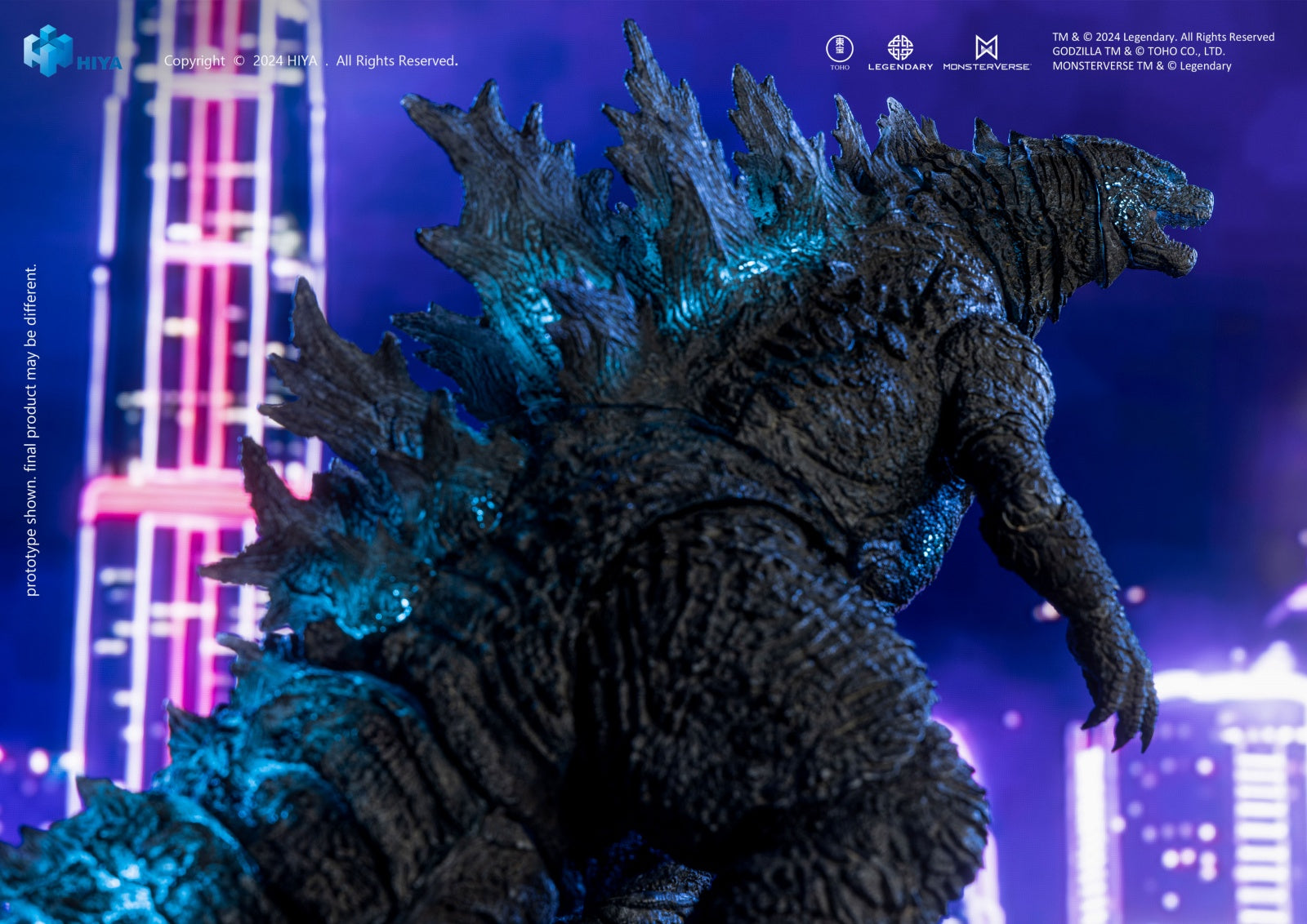 HIYA Godzilla vs. Kong 2021: Thermal Ray Godzilla Light-Up Version EXQUISITE BASIC+ Action Figure