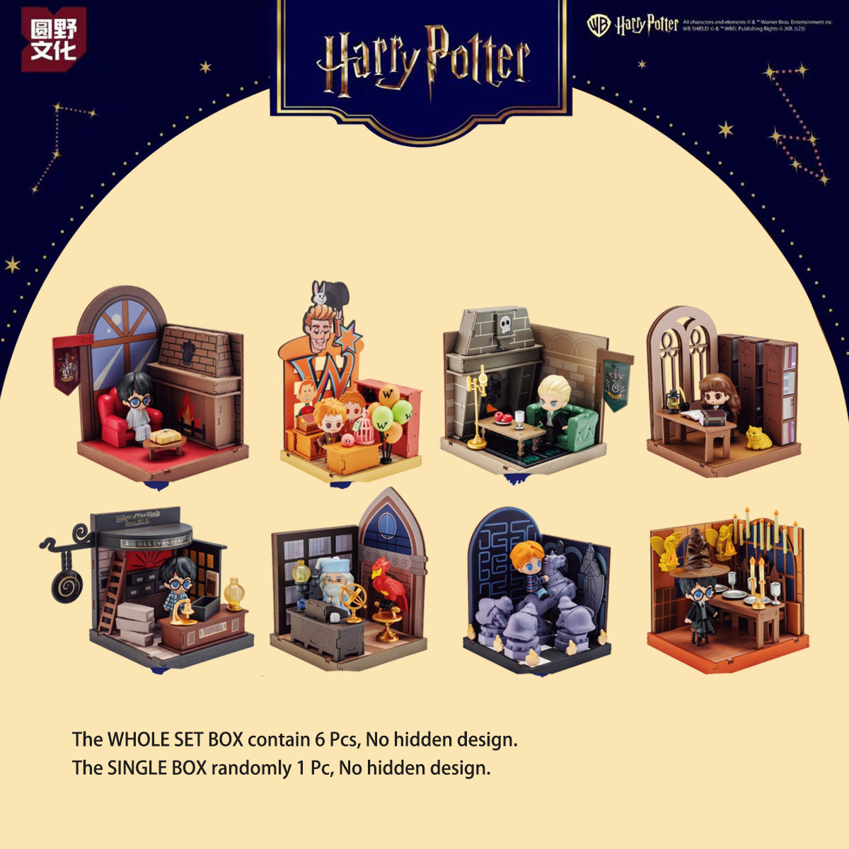 YuanYe Culture Harry Potter Wizards World Series Wooden DIY Assembly Scene Blind Box