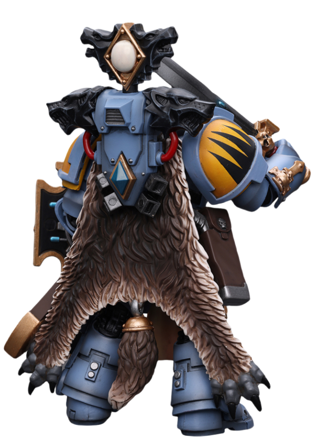 Figurine de collection JoyToy 40K : Primaris Space Marines Space Wolves Bladeguard Veteran, échelle 1:18, figurines d'action JT2795 (Space Wolves JT2795)