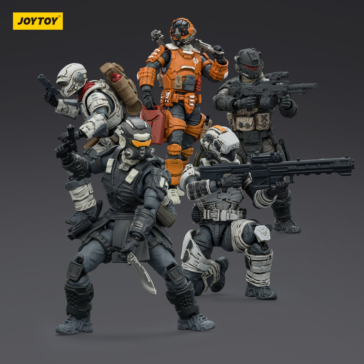 JOYTOY Steel Ride Corps Assaulter Albedo & Engineer Chris & Guard Kael & Assaulter Echo & Sniper Viktor 1/25 Scale Action Figure