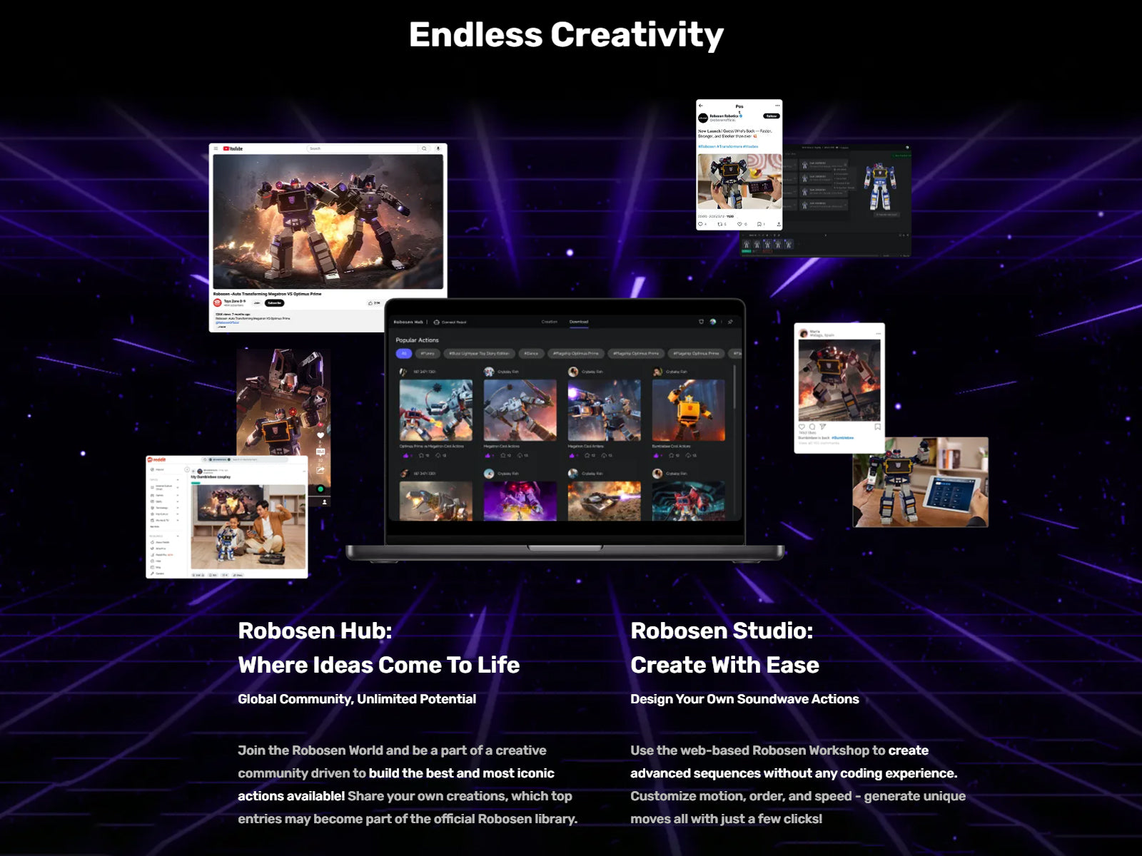 Robosen 36.4cm Flagship Series Transformers G1 Soundwave SBG1 English Version Action Figures Model