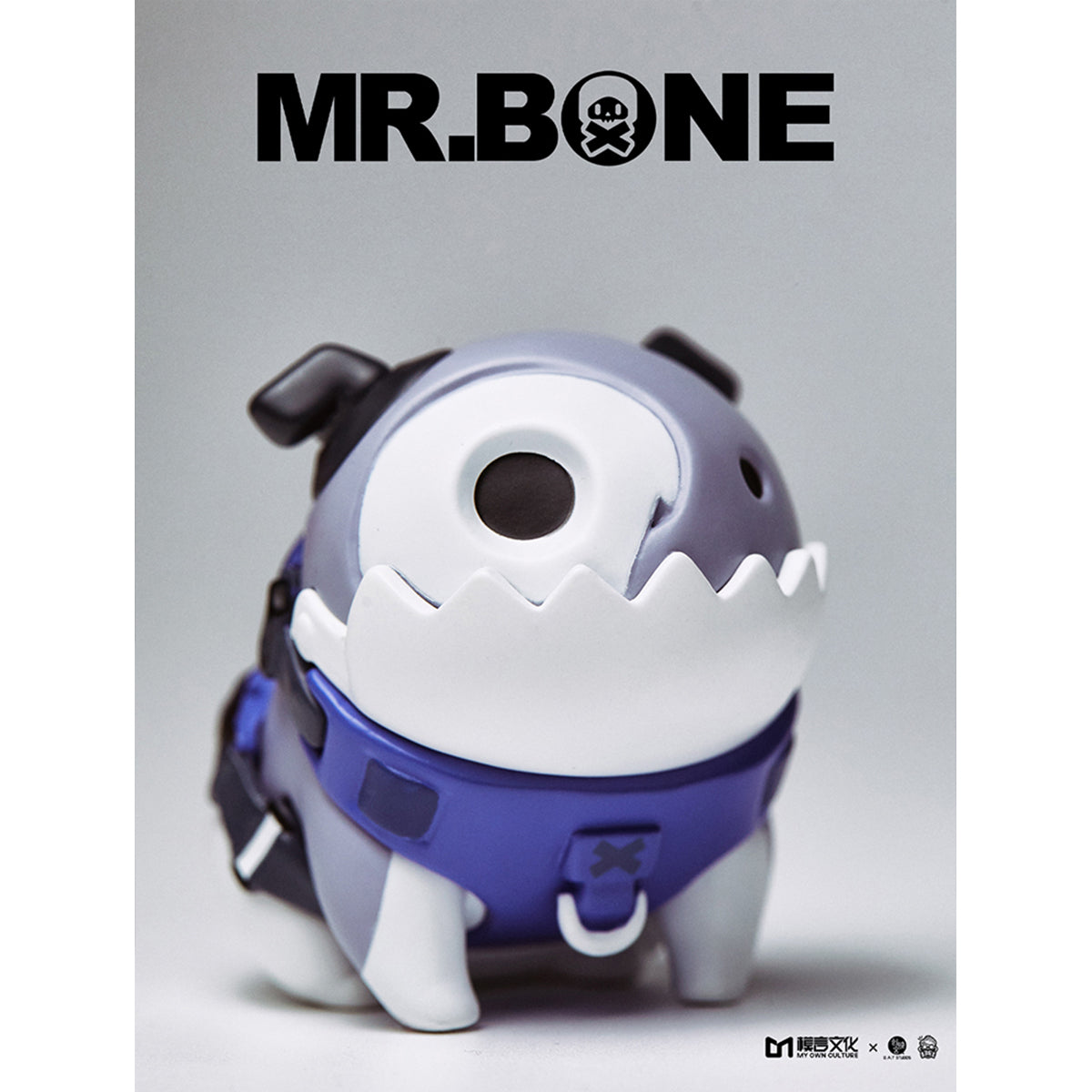 MR.BONE Fourth Generation Camping Dirty Silk Dog Sitting Pose Blind Box Figure