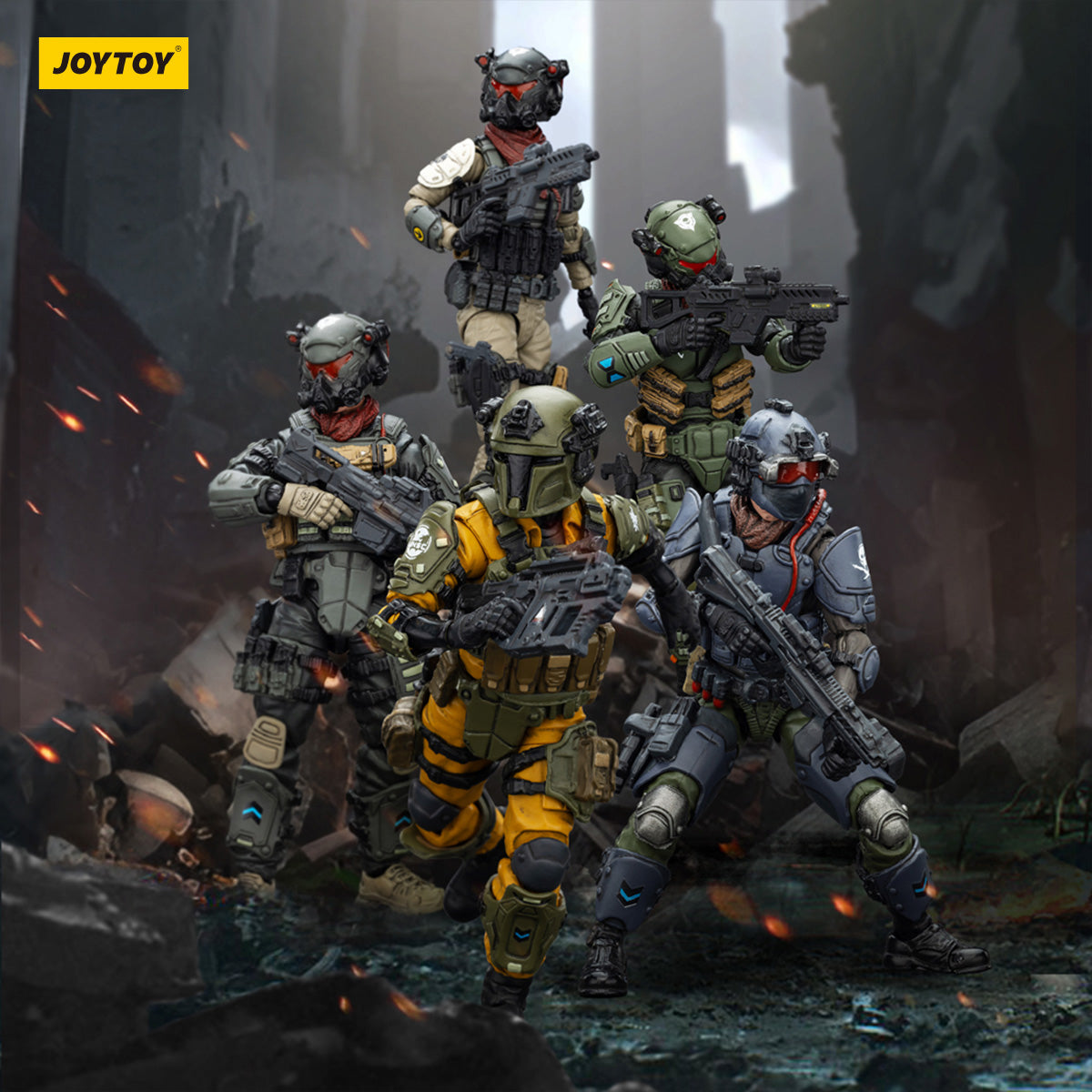 JOYTOY Stellar Scar Assault Team Ghostmanganese/Firesulfur/Titanite/Darksilicon/Gravelgold 1/18 Scale Action Figure