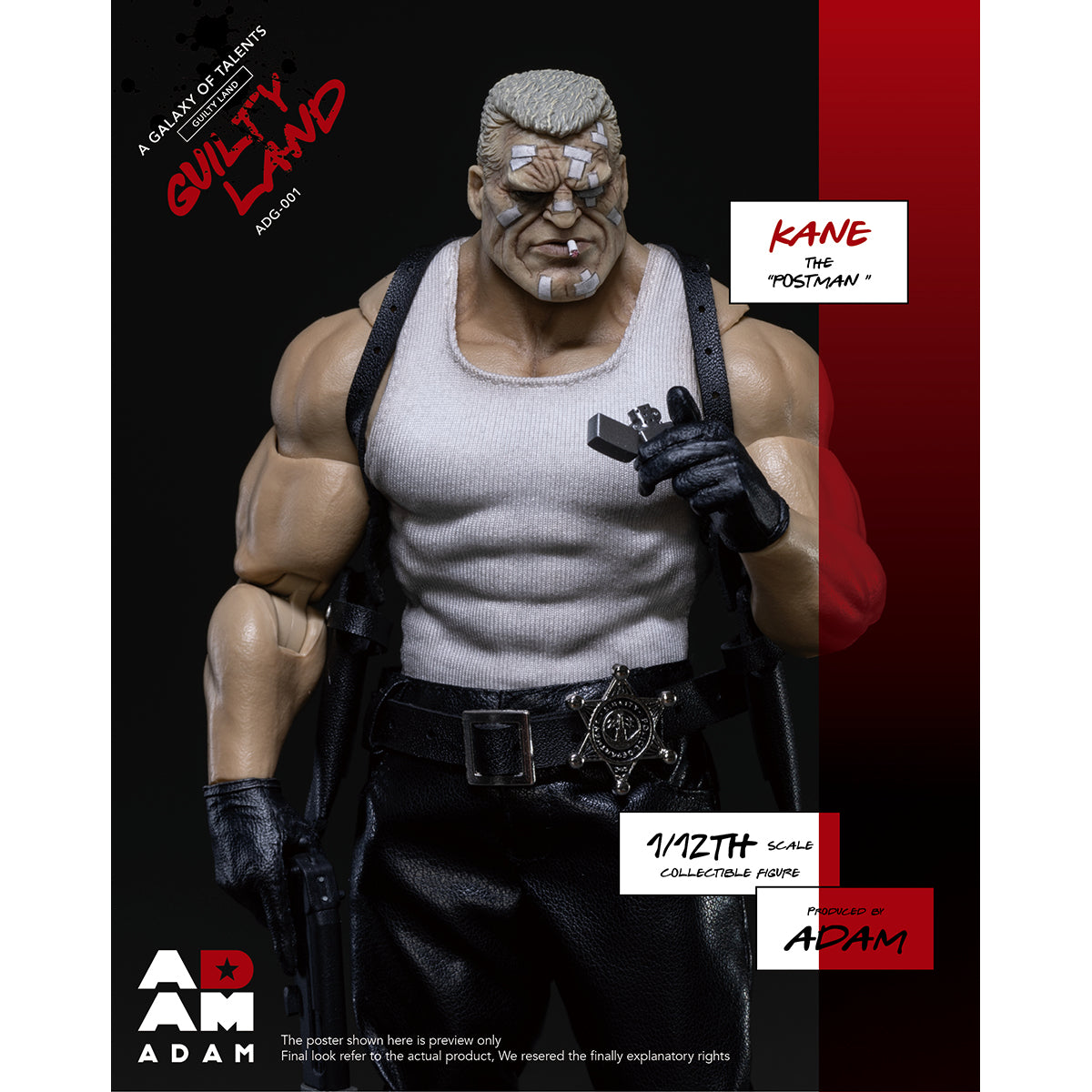 ADAM Guilty Land - Kane The Postman 1/12 Scale Action Figure