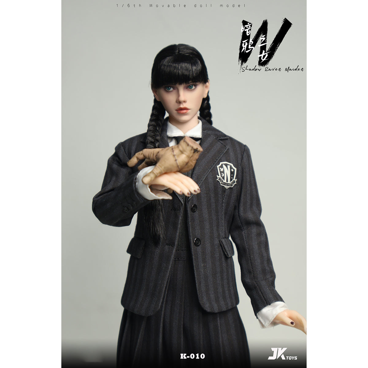 JKTOYS Shadow Raven Maiden Wednesday K-010 1/6 Scale Action Figure