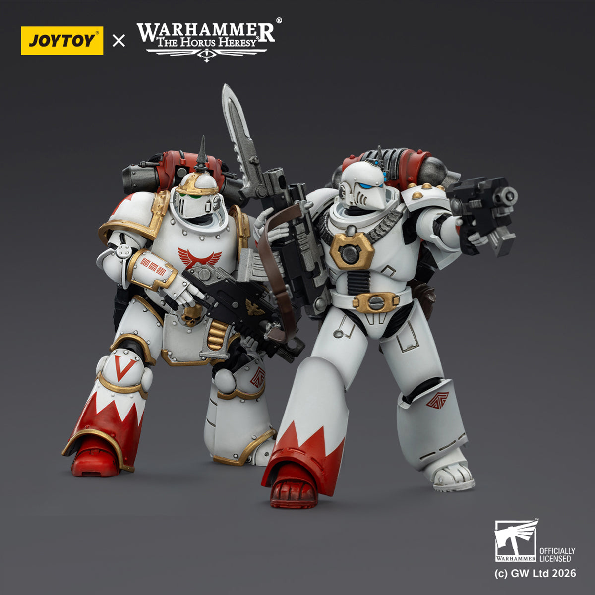 JOYTOY Warhammer 40,000 White Scars MKVI & MKIll Tactical Legionary 1/18 Scale Action Figure