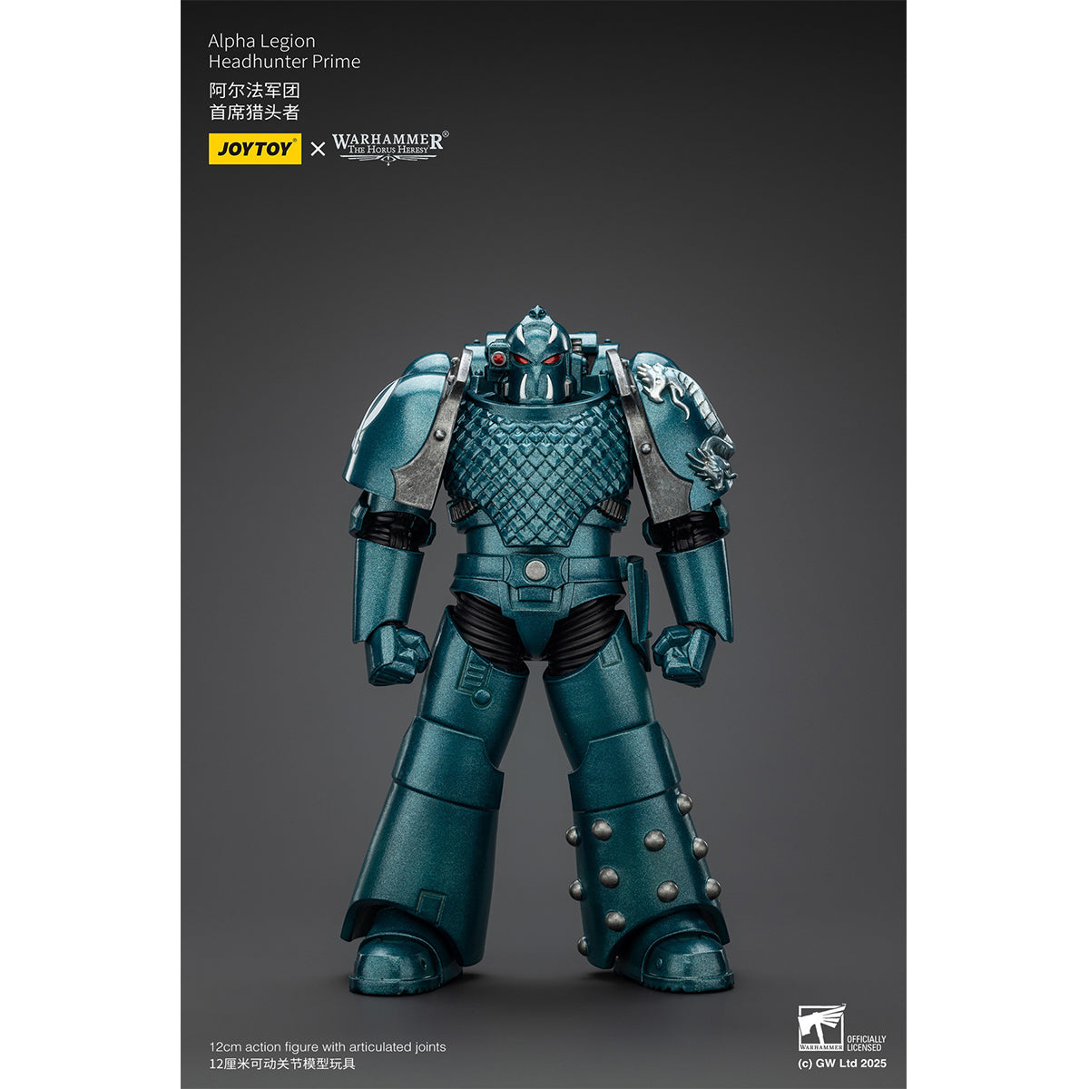 JOYTOY Warhammer The Horus Heresy, Alpha Legion, Headhunter With Banestrike Combi-Bolter And Power Dagger/Headhunter Prime/Exodus 'The One who is Many' With Sniper Rifle And Power Dagger Action Figures