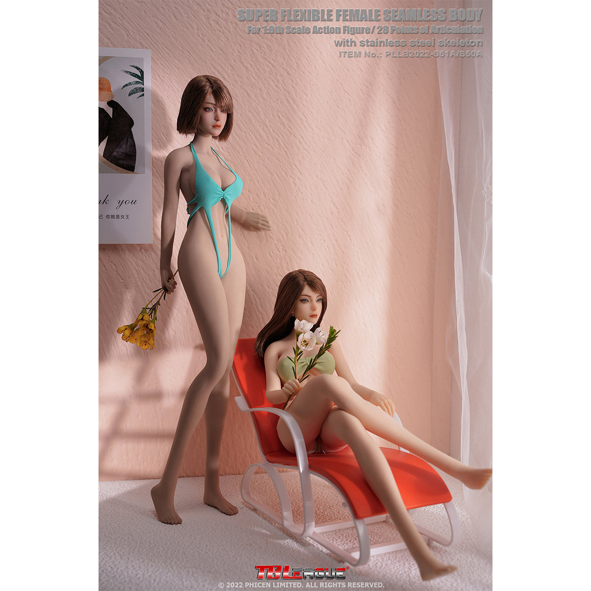 TBLeague Female Seamless Tall and Slender Type Large Bust 1/6 Scale Action Figure Body