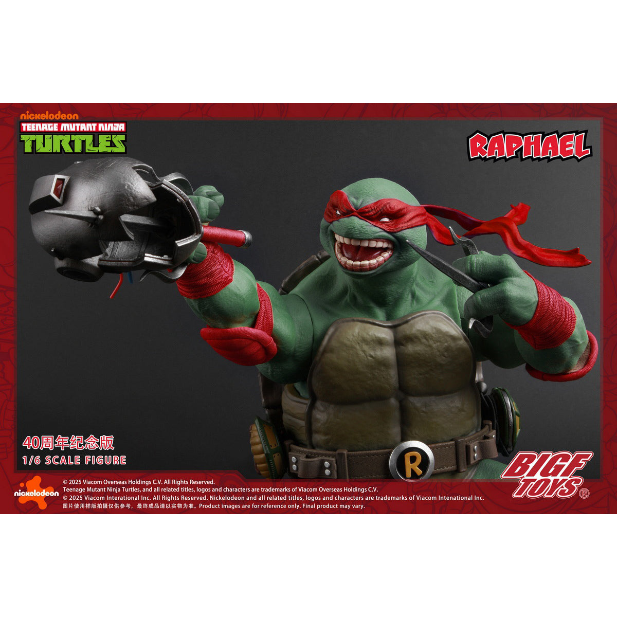 BIGFTOYS TNMT Raphael 40th Anniversary Edition BIGF-002 1/6 Scale Action Figure