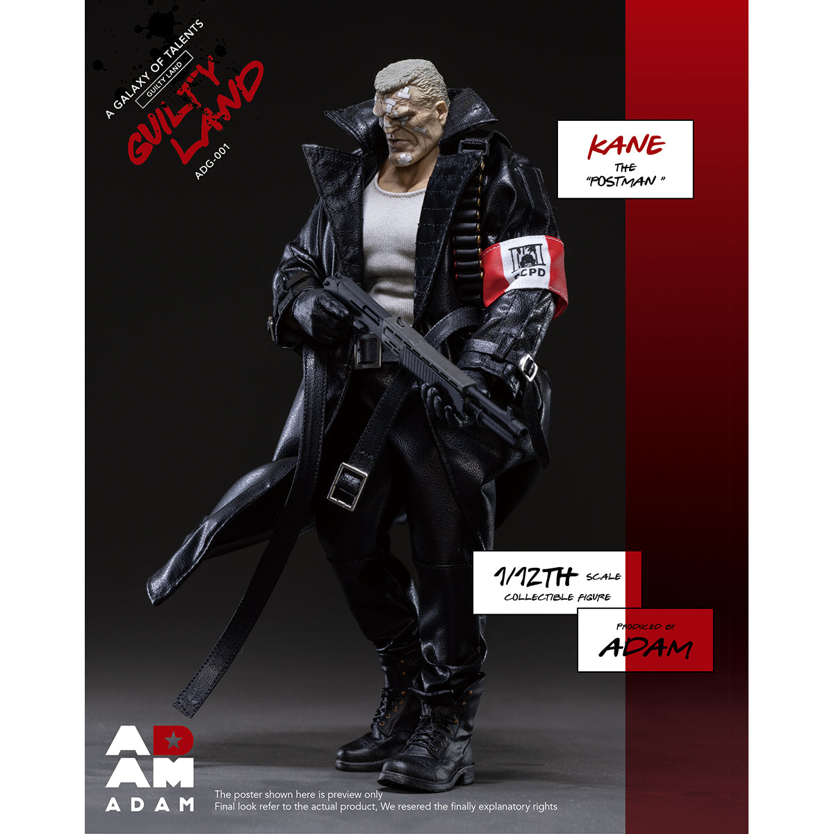 ADAM Guilty Land - Kane The Postman 1/12 Scale Action Figure
