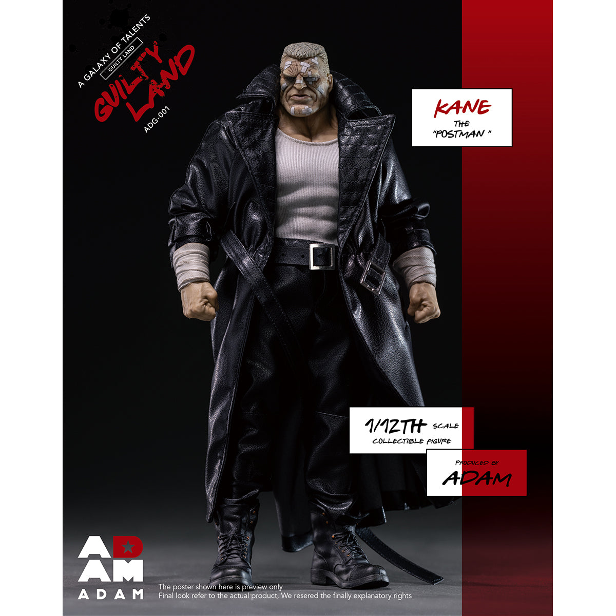 ADAM Guilty Land - Kane The Postman 1/12 Scale Action Figure