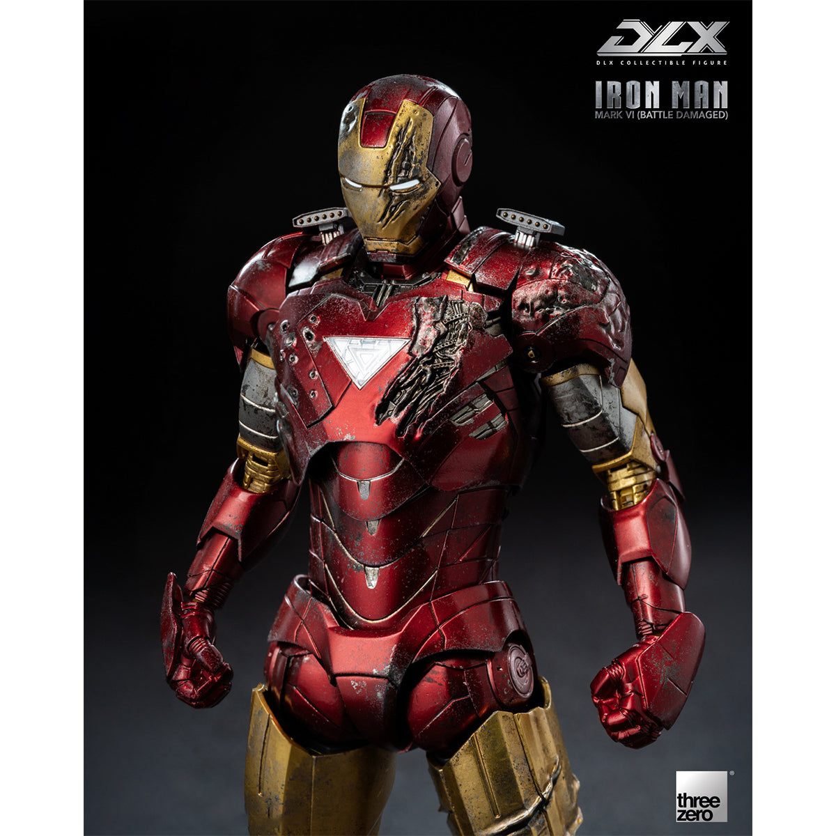 Threezero DLX Iron Man Mark 6 Battle Damaged Version 3Z09180C0 Action Figure