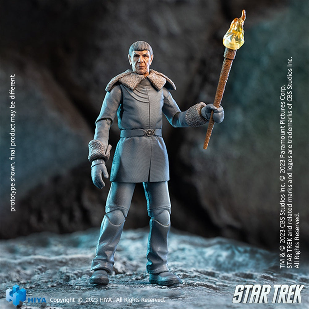 Figurine de collection HIYA, ensemble complet : Star Trek, Old Spock, figurine miniature à l'échelle 1:18, EMS0154