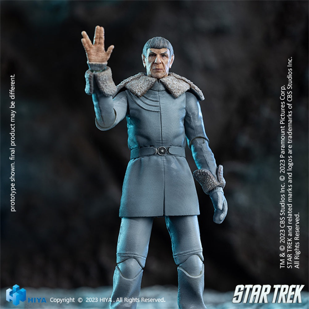 Figurine de collection HIYA, ensemble complet : Star Trek, Old Spock, figurine miniature à l'échelle 1:18, EMS0154