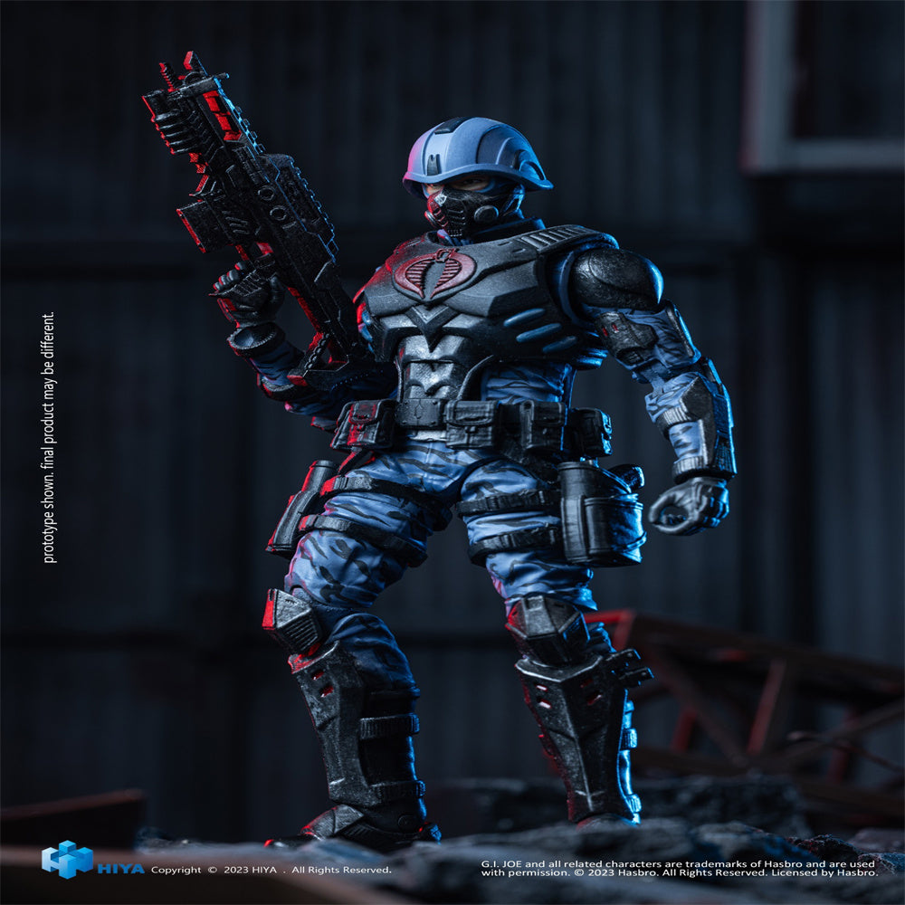 Coffret complet HIYA : GIJOE Cobra Trooper, figurine miniature à l'échelle 1:18