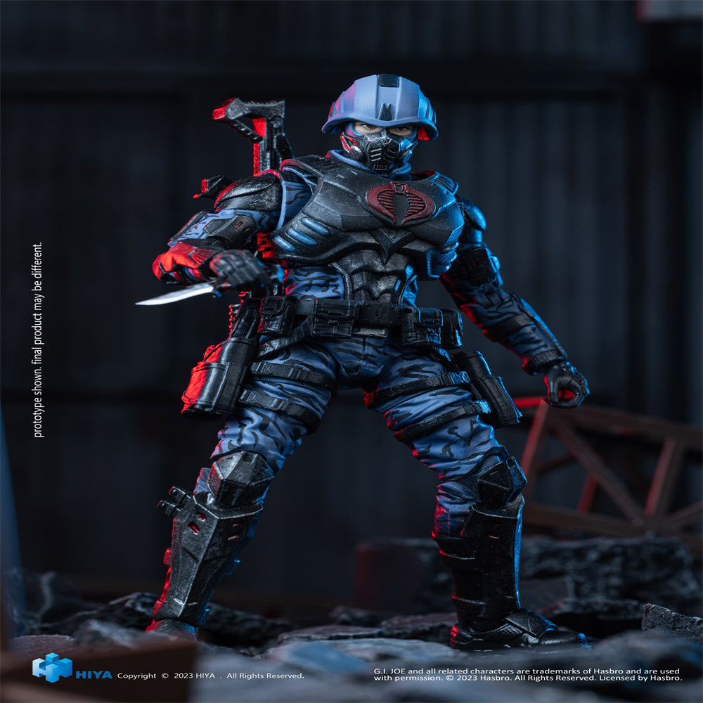 Coffret complet HIYA : GIJOE Cobra Trooper, figurine miniature à l'échelle 1:18