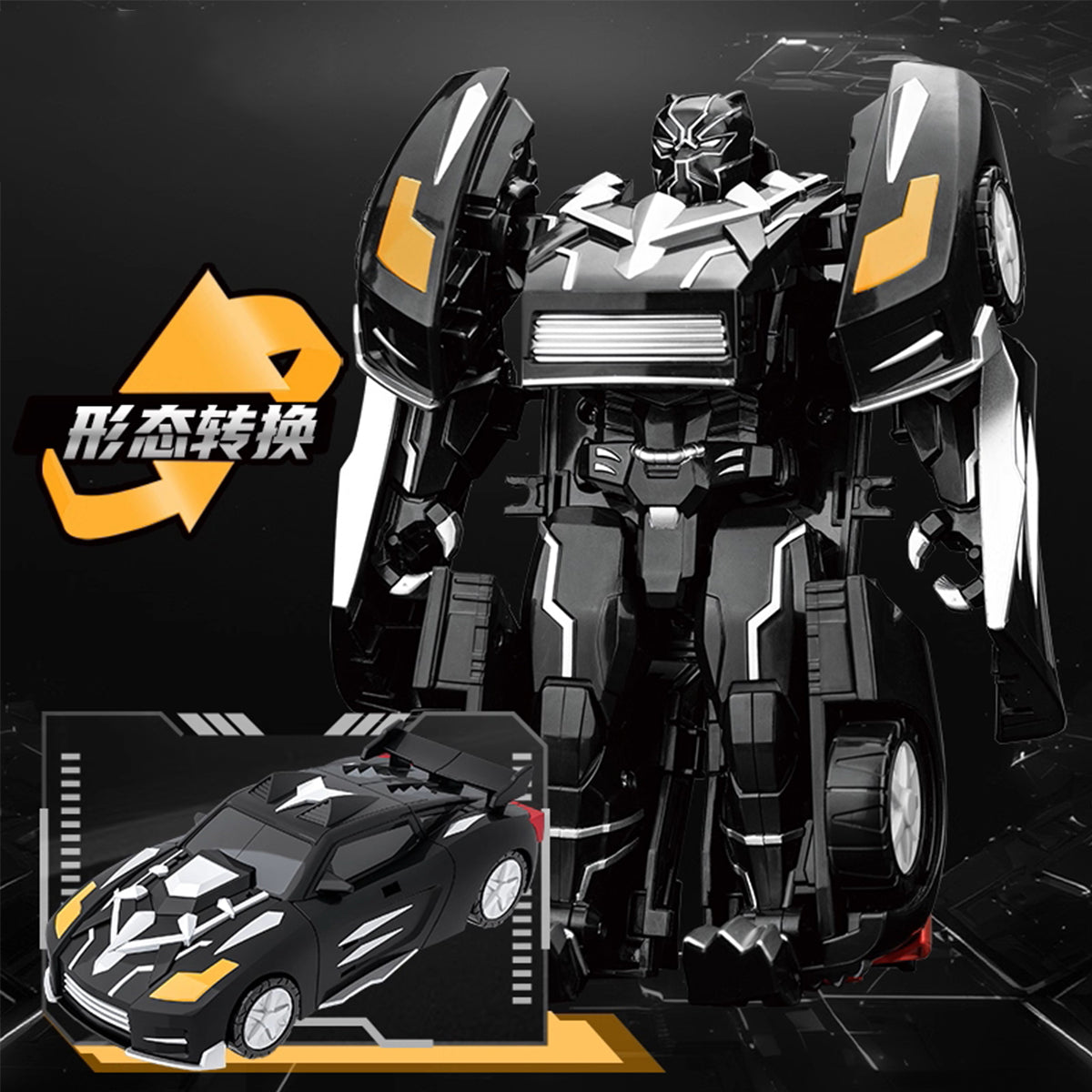 ZD Toys The Avengers Spider-Man/Black Panther/Hulk/Thor/Captain America/Iron Man Transformable Vehicle Car Model