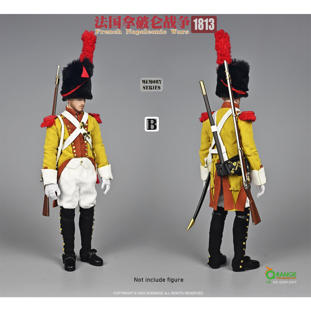 QORANGE QOTOYS Memory Series, French Napoleonic Wars 1813, Doll Clothes Accessory for 12-inches Figurine