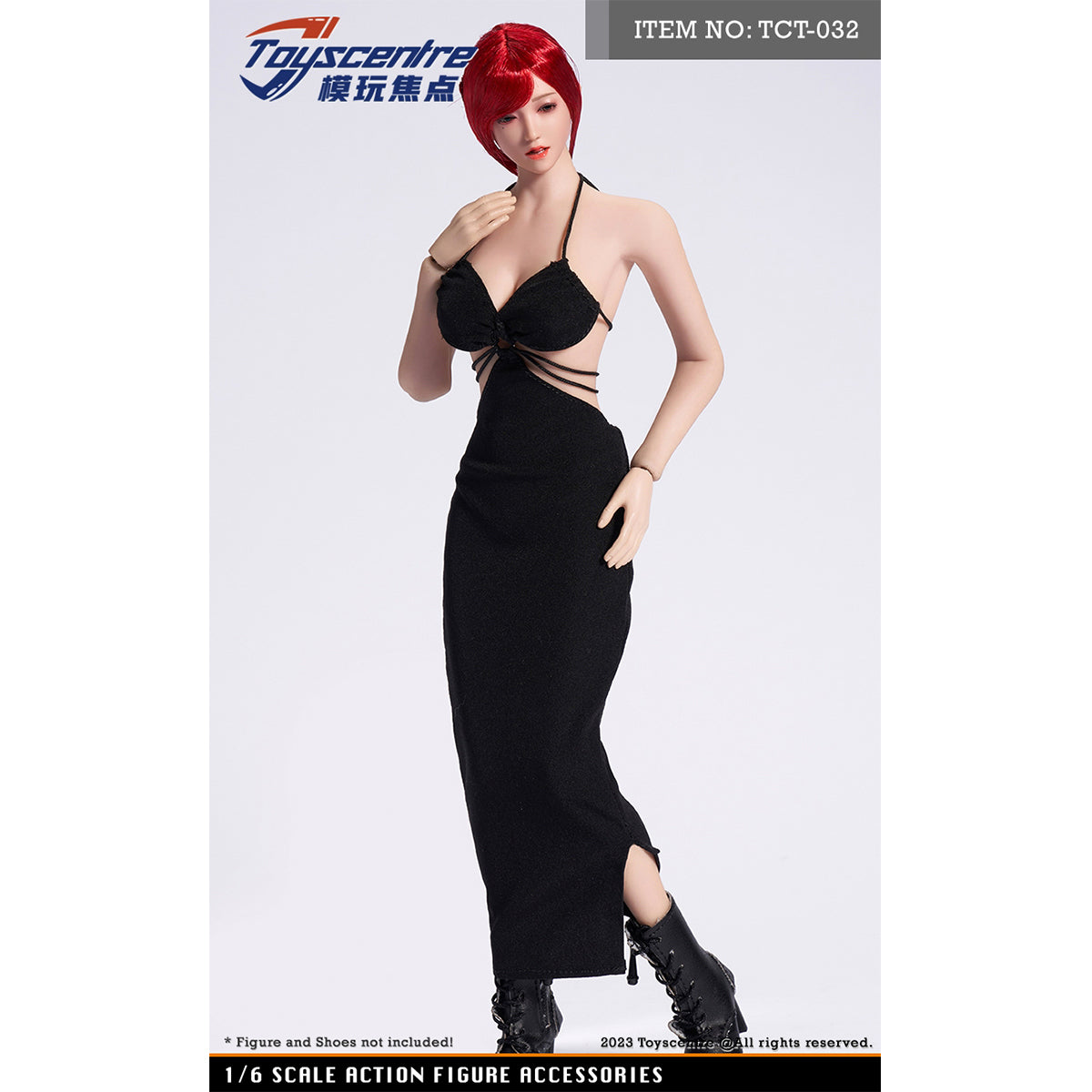 Toyscentre, Female Black Evening Dress Skirt, Doll Clothes Accessory for 12-inches Action Figurine