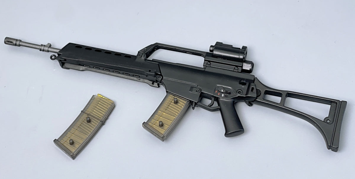 ZYTOYS 1/6 Scale G36 Assault Rifle Model Weapon Accessory for 12inch Action Figures, Dark Grey Version