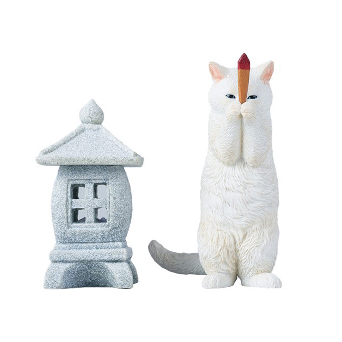JXK Wishing Cat (JXK341) Static Expertly Hand-Painted Lifelike Animal Figurine