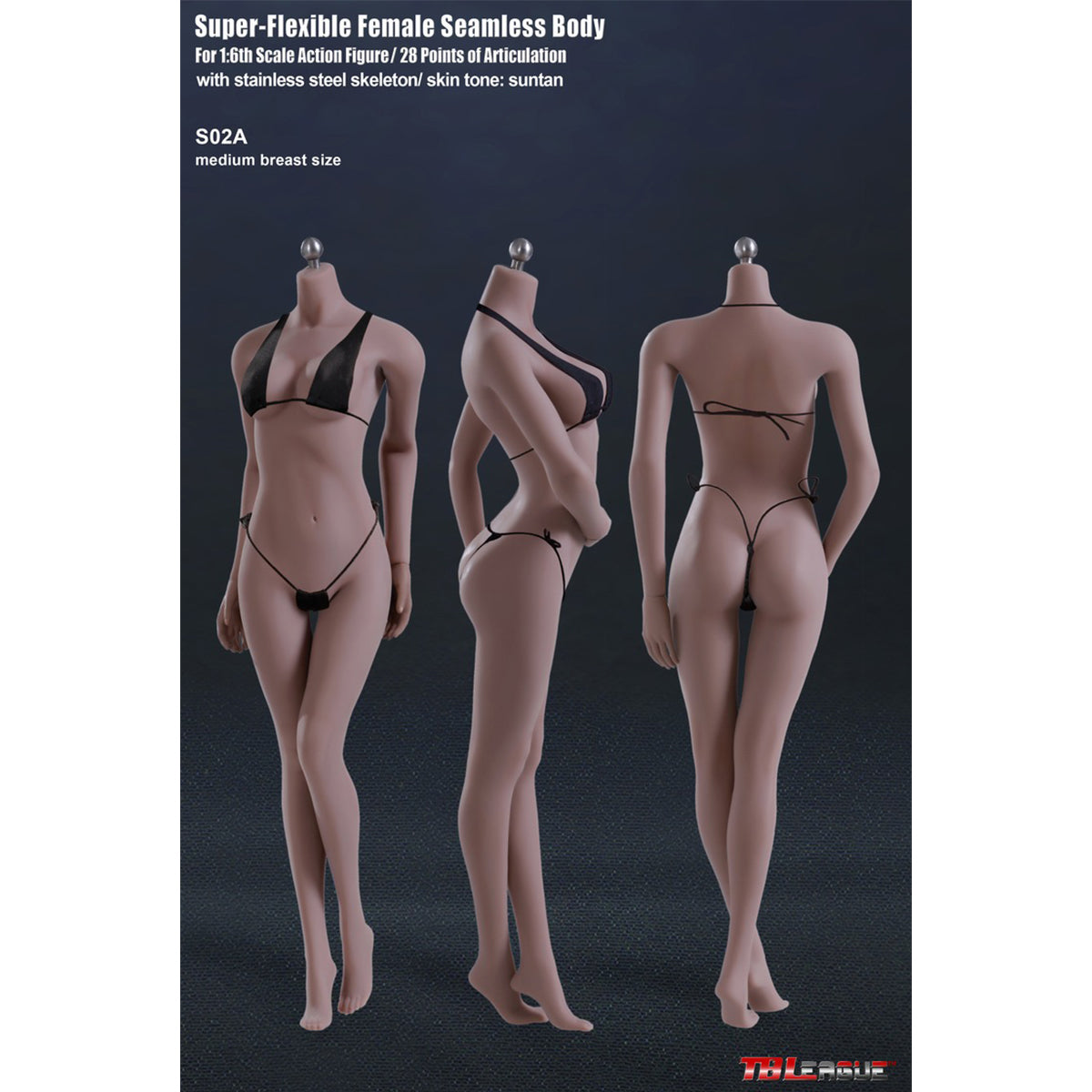 TBLeague Female Seamless Medium Bust/Large Bust Headless Integrated/Detachable Feet 1/6 Scale Action Figure Body