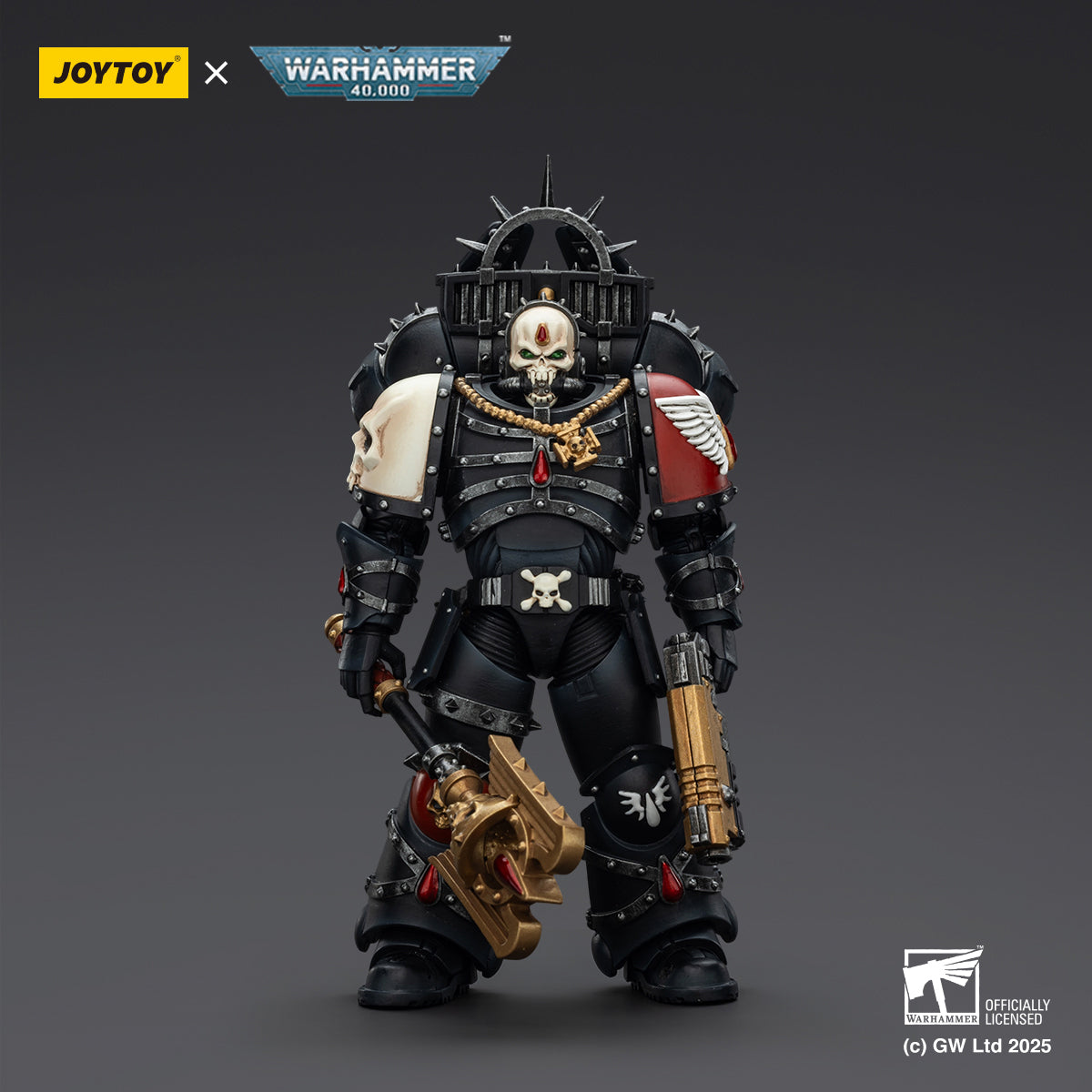 (Only Shipped to the US) JOYTOY Blood Angels Lemartes With Jump Pack Blood Crozius and Absolver Bolt Pistol JT02311 1/18 Scale Action Figure