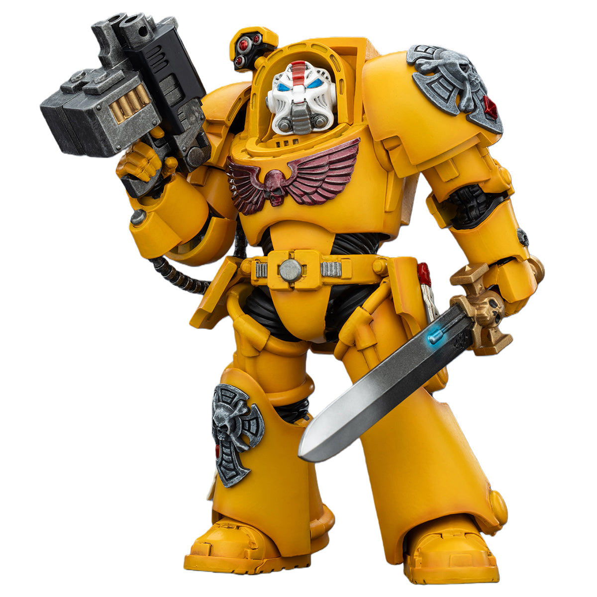JOYTOY Warhammer 40,000 Imperial Fists Terminator with Power Fist and Assault Cannon & with Power Fist and Storm Bolter & with Power Sword and Storm Bolter Action Figure