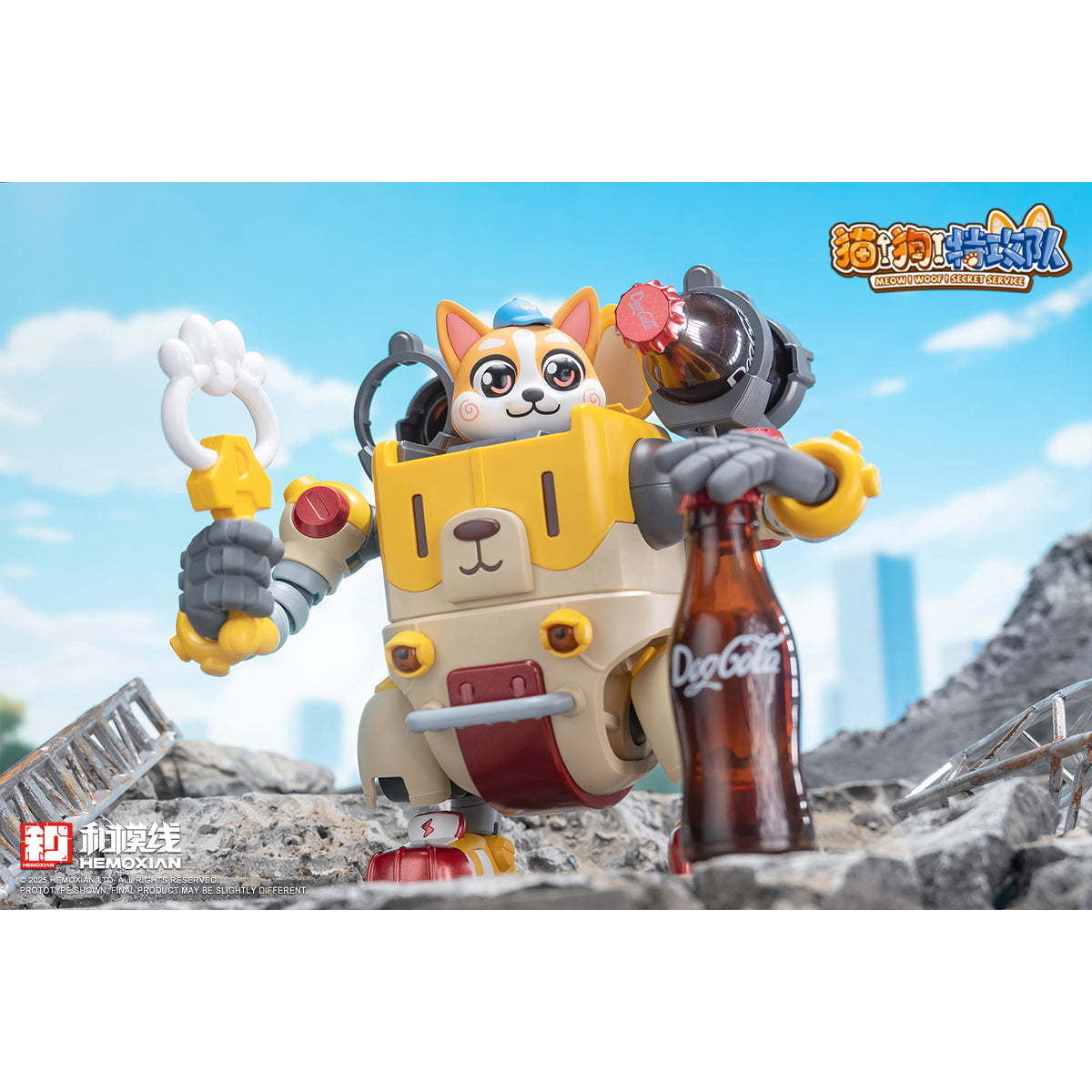 HEMOXIAN Meow! Woof! Secret Service Vol.1 HUSKY COLAJI Cute Pet Mecha Series Model Kit
