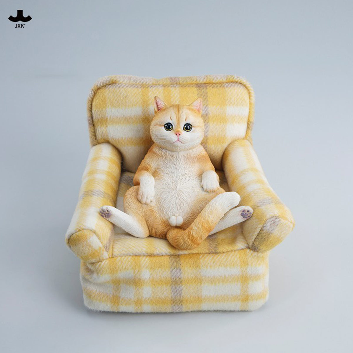 JXK Warm Cat Sofa (JXK350) Static Expertly Hand-Painted Lifelike Animal Figurine