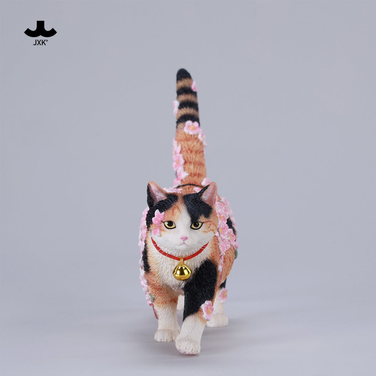 JXK, Cherry Blossom Cat, Static Animal Figurine