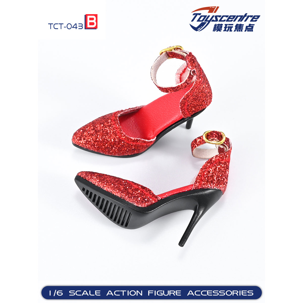 Toyscentre, Female High-Heeled Sandal Shoes, 1/6 Scale Doll Accessory for 12-inches Figure