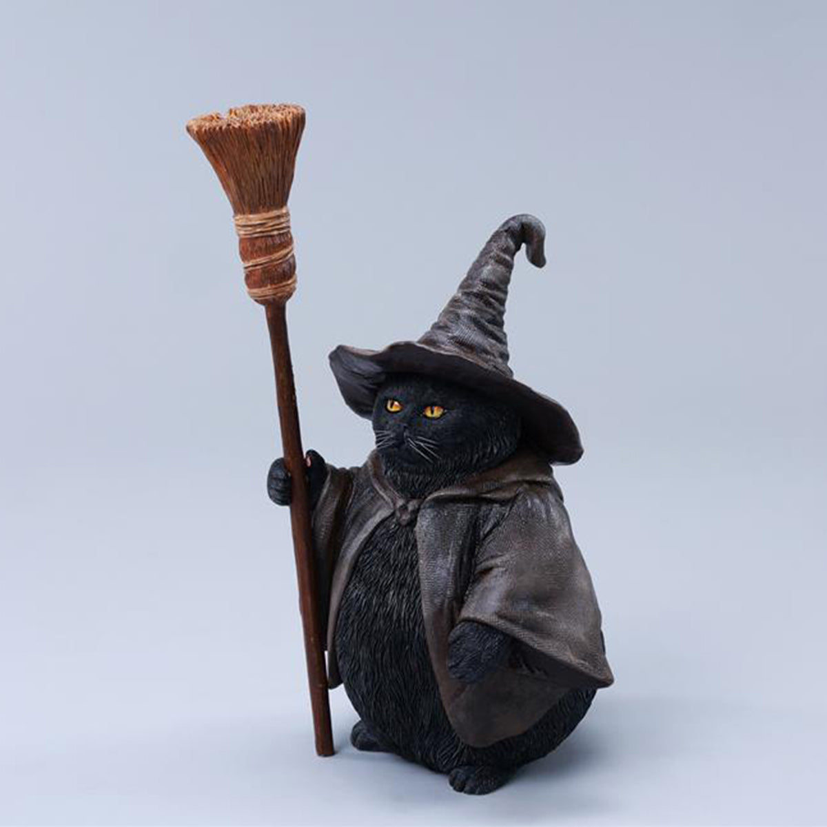 JXK Wizard Cat Black Animal Figurine