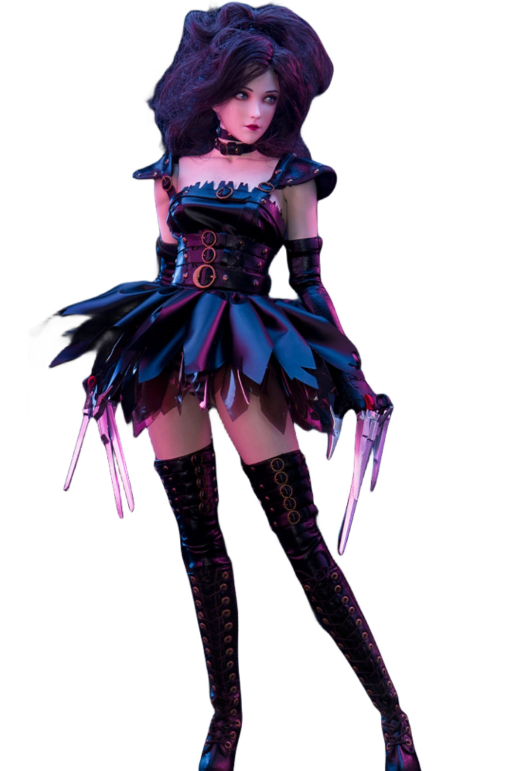 Figura coleccionable Flagset: Edwar Manostijeras, estilo anime, figura de acción femenina en miniatura a escala 1:6 G001