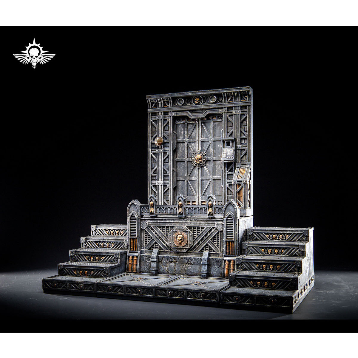 Xinglan Workshop Steel Casting 1/12-1/18 Warhammer Series Bro-style Mountain Diorama Scene Base (Hive City Version) Fit Action Figure