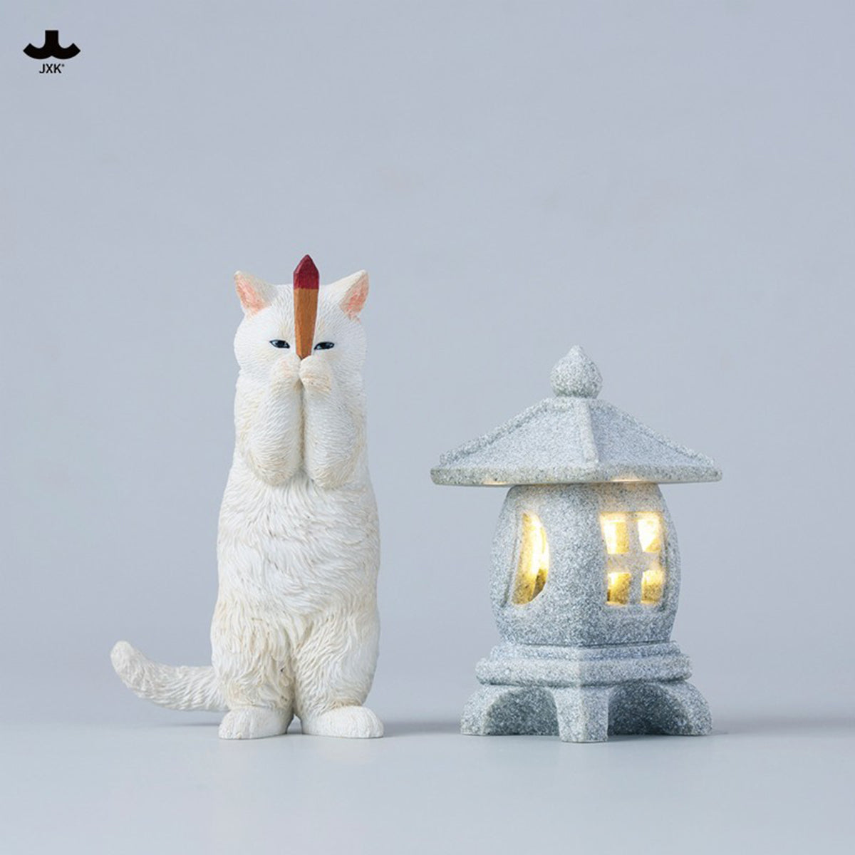 JXK Wishing Cat (JXK341) Static Expertly Hand-Painted Lifelike Animal Figurine