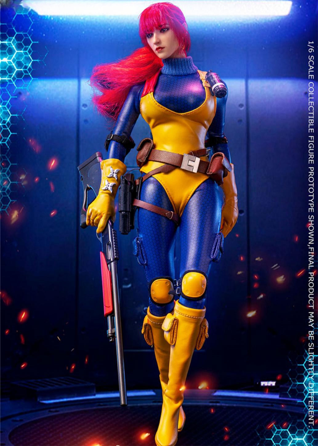 FLAGSET Figura coleccionable completa: GIJoe Scarlett, estilo anime, figura de acción femenina en miniatura a escala 1:6, BBK013