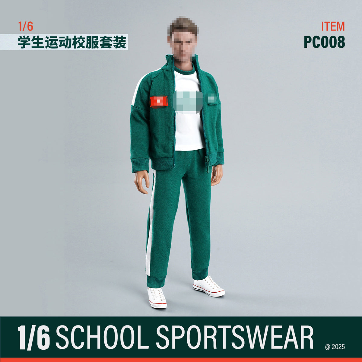 ZYTOYS Men's Sportswear School Uniform Doll Clothes Accessory Fit 1/6 Scale 12-inches Figure