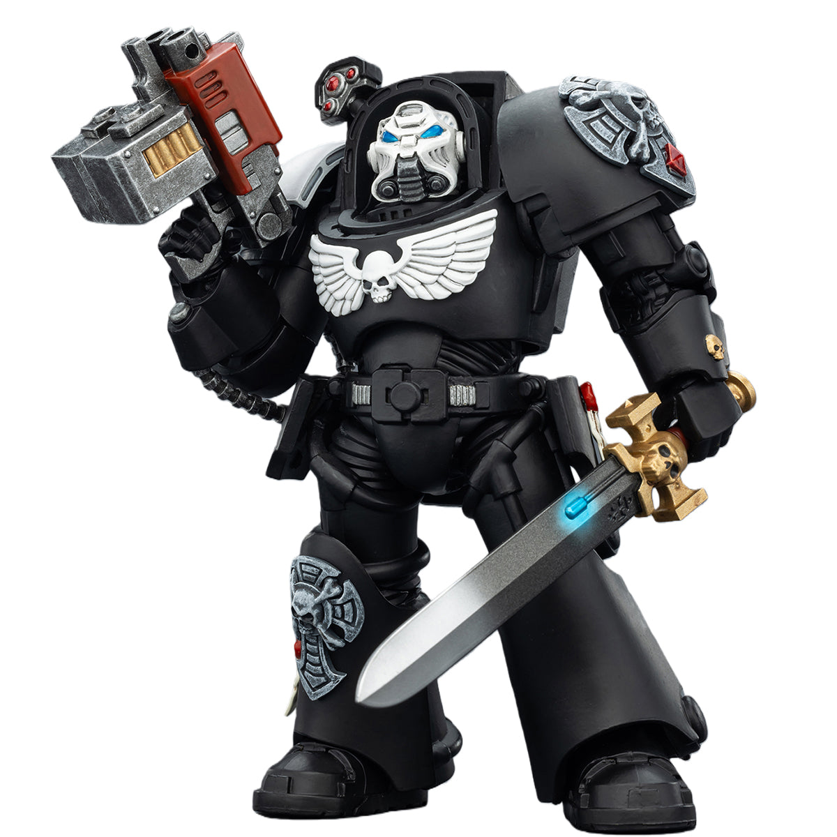 JOYTOY Warhammer 40,000 Raven Guard Terminator with Power Fist and Assault Cannon & with Power Fist and Storm Bolter & with Power Sword and Storm Bolter Action Figure