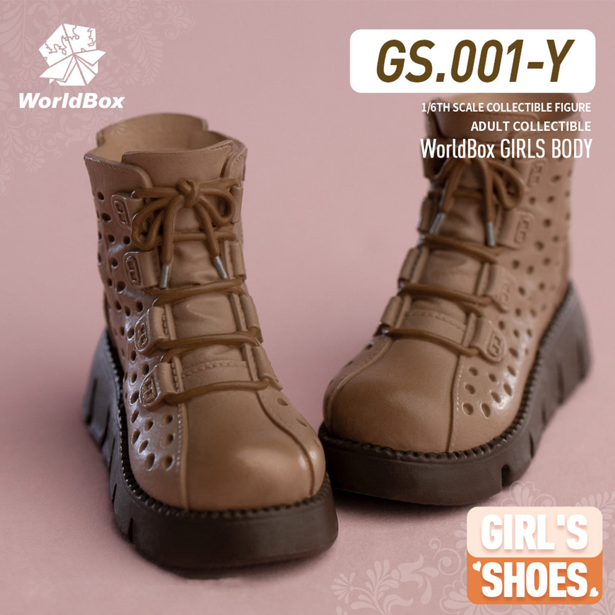 Worldbox Female White Martin Boots Shoes (GS001) 1/6 Scale Doll Accessory Fit Action Figure
