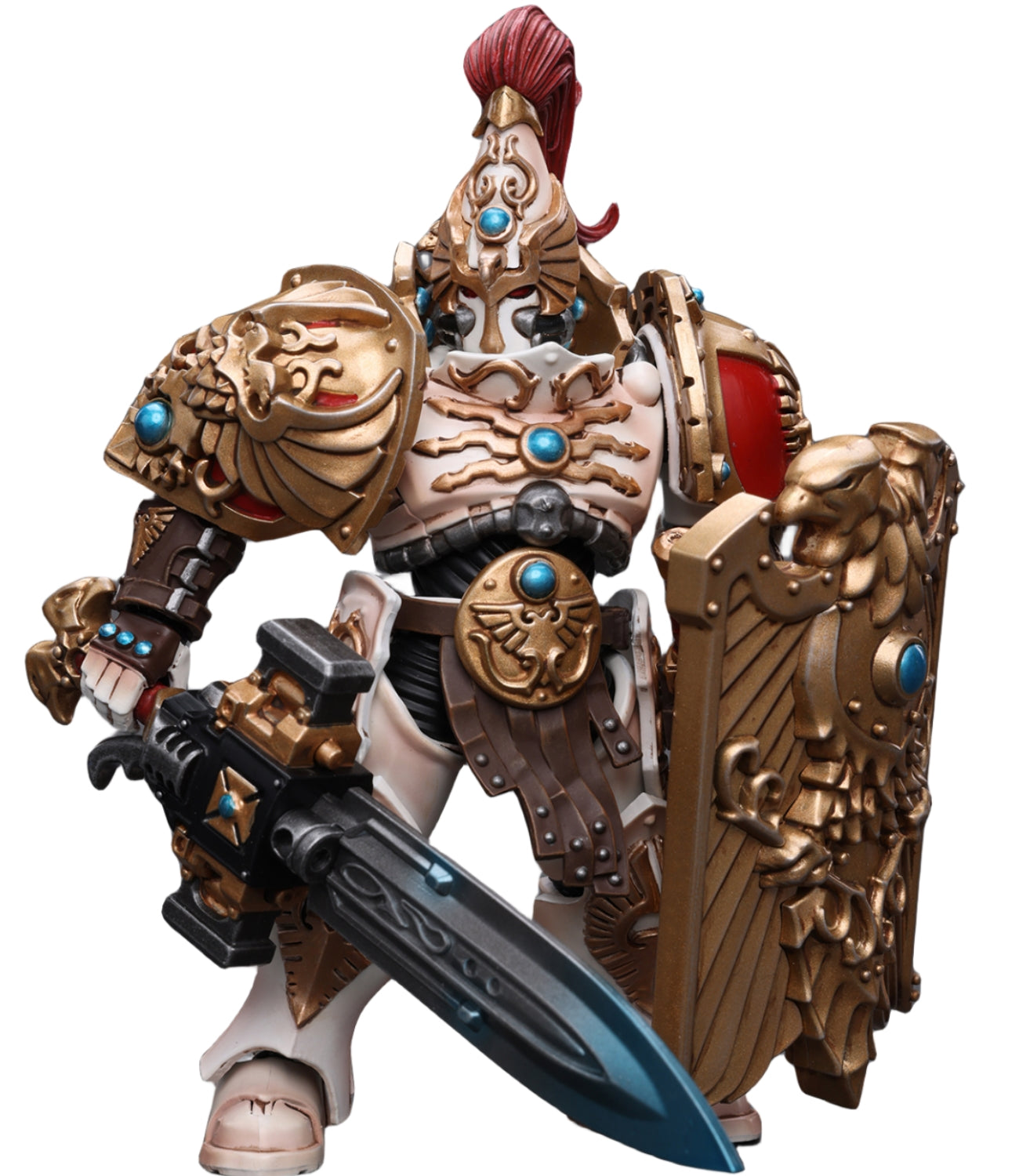 JoyToy 40K : Figurines d'action Adeptus Custodes Solar Watch Custodian Guard avec Sentinel Blade et Praesidium Shield