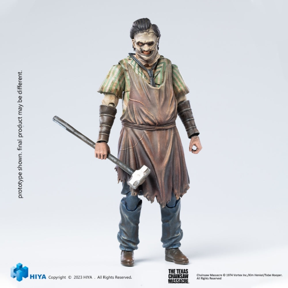 HIYA : Massacre à la tronçonneuse - Masque de tueur Leatherface, figurine d'action complète