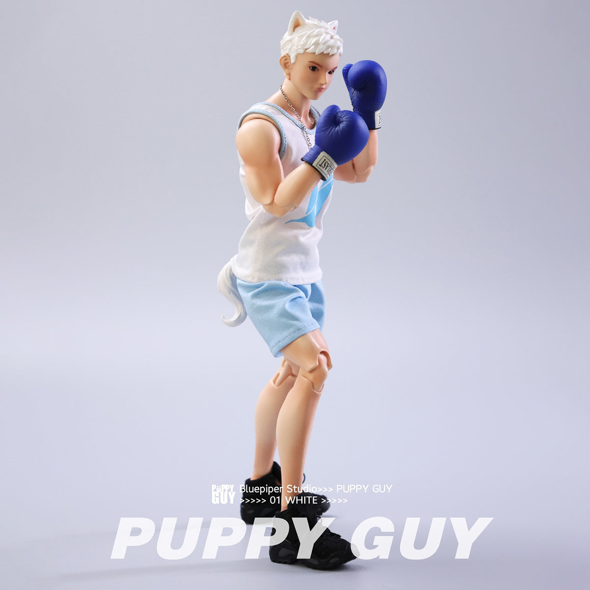 Blue Piper Puppy Guy White BJD Action Figures